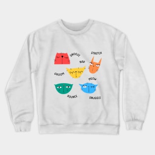 Chromatic Kaleidoscope Cats Crewneck Sweatshirt